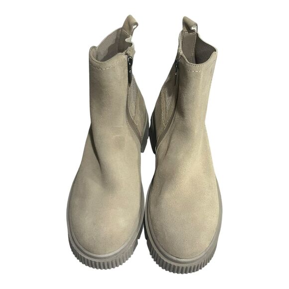 Blondo Bandit Waterproof Suede Side-Zip Boot Taupe - Picture 2 of 9